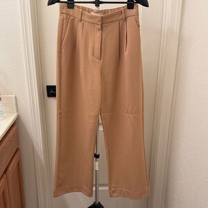Abercrombie & Fitch Camel/Tan High-Rise Wide Leg Pants